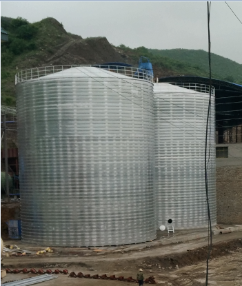 大安粮食钢板仓的安装全过程不用热焊接